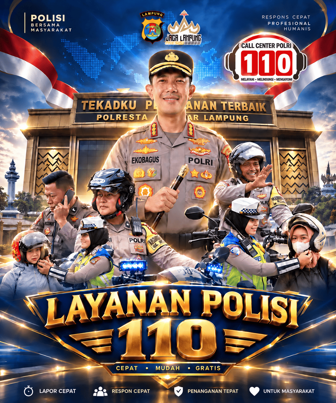 Layanan Polisi 110 - cepat, mudah, gratis